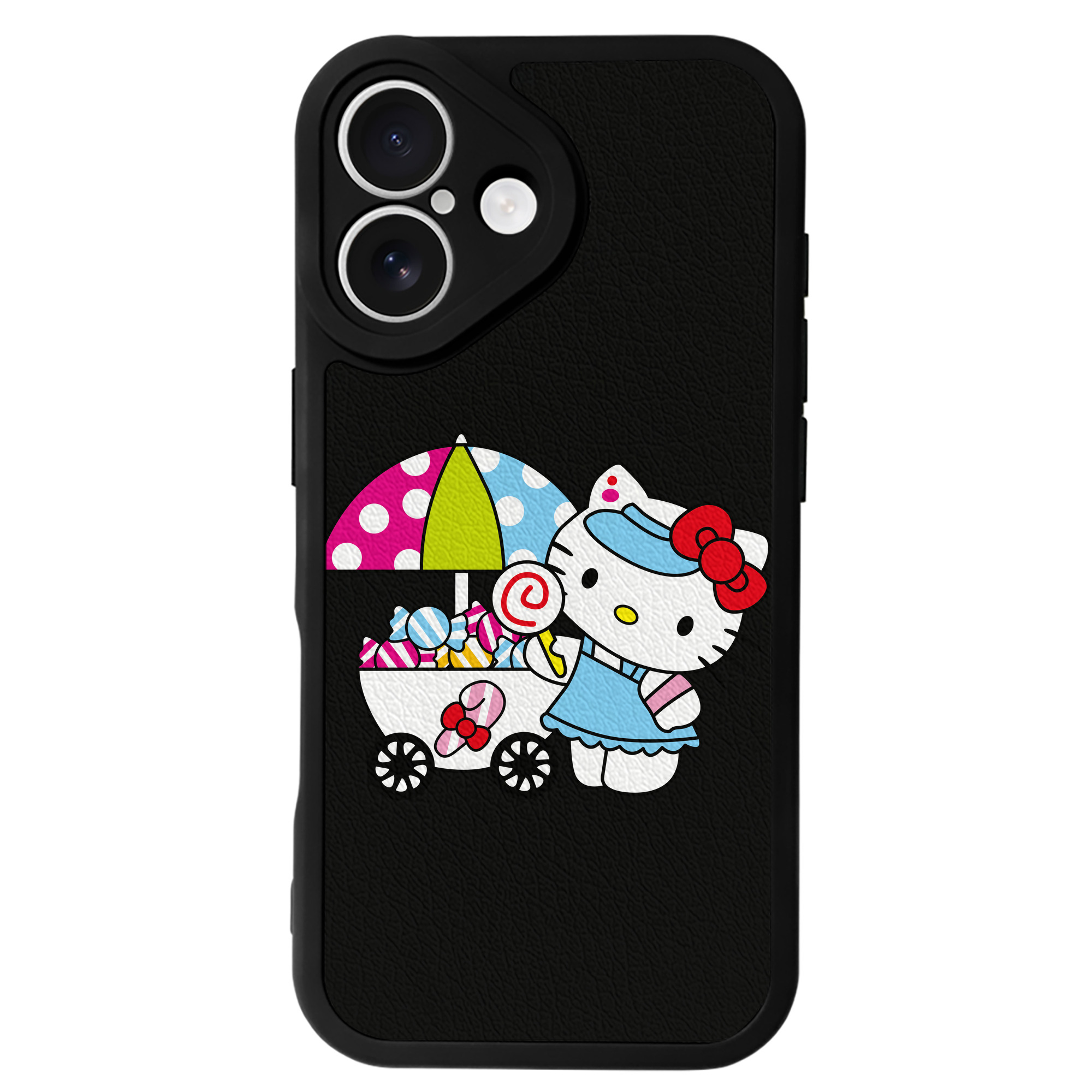 （画像用） Hello Kitty ハローキティ 【iPhone 16シリーズ対応】シリコンスマホケース（レザー調） 材質：シリコン